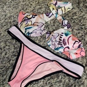 Victoria Secret bikini 36C Med,floral,multicol,swimsuit,Bathingsuit